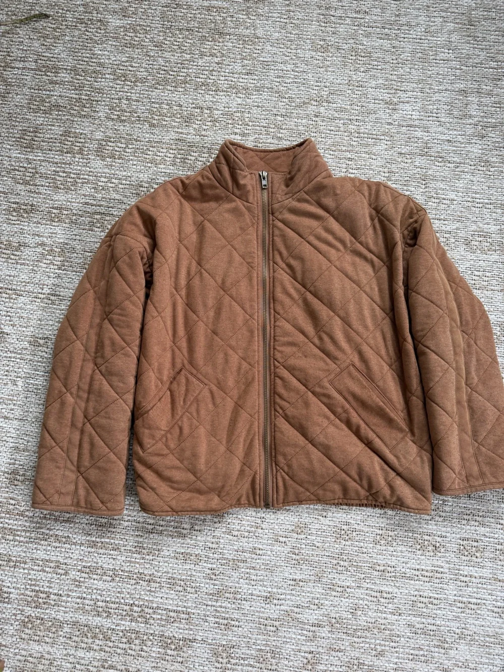 bagatelle camel brown Quilted Zip Jacket - Picture 2 of 16